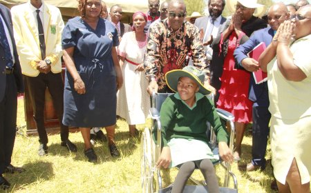 Midlands Minister Ncube Donates Wheelchair, US$500 and Bursary to Learner with Disability