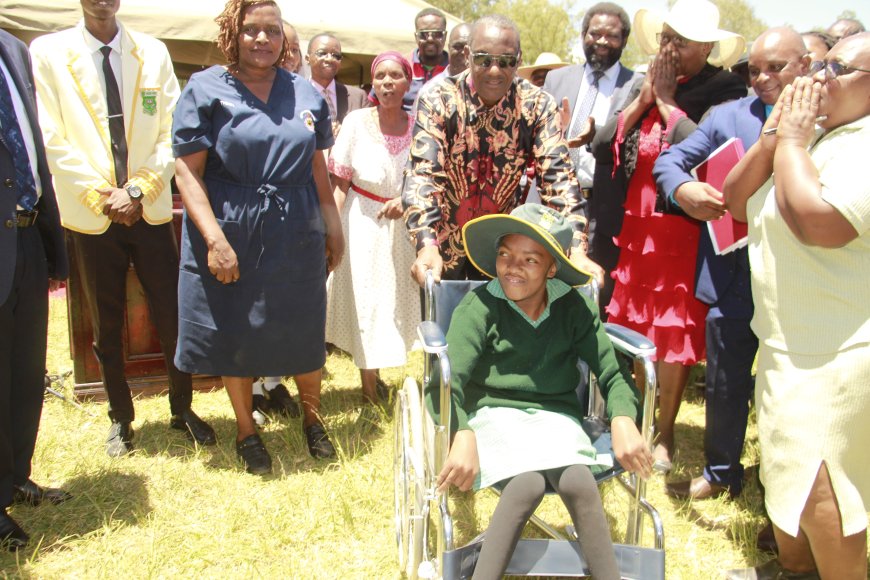 Midlands Minister Ncube Donates Wheelchair, US$500 and Bursary to Learner with Disability