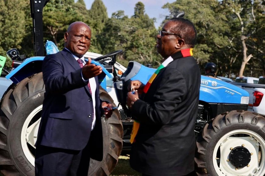 Retired Chief Justice Luke Malaba Receives Farming Equipment from President Mnangagwa