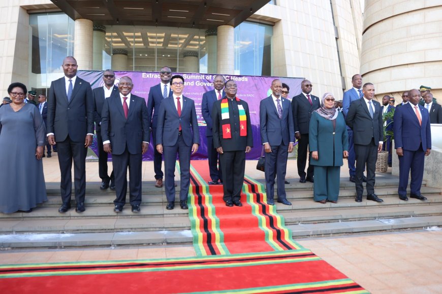 President Mnangagwa in South Africa for the 46th SADC Summit