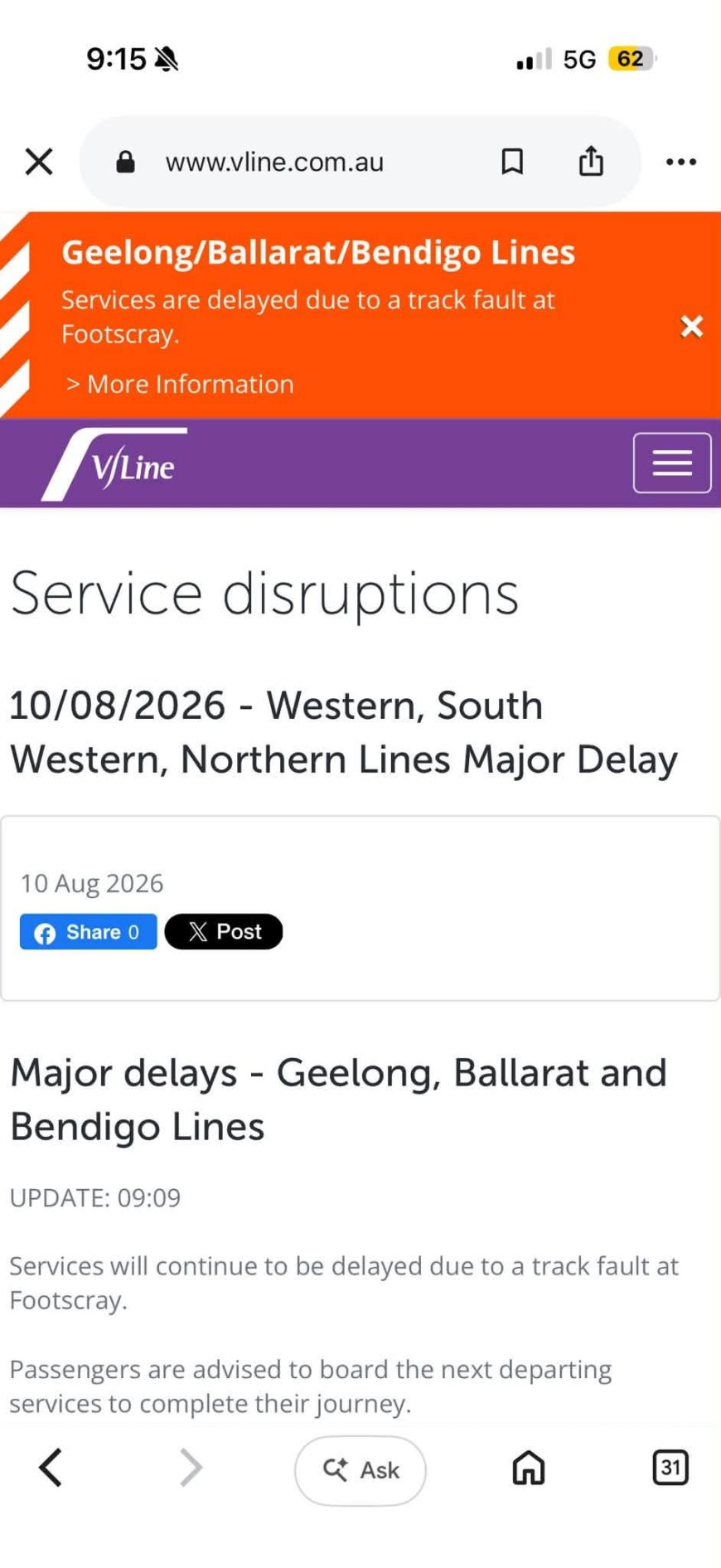 Melbourne Western Residents Demand Adequate Train Services