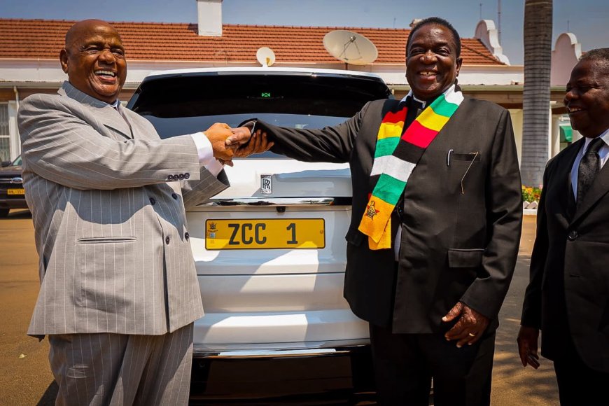 President hands Rolls-Royce to Bishop Mutendi as Chivayo support for ZCC schools continues